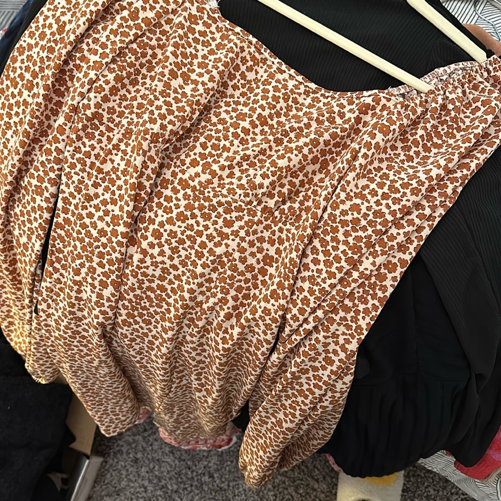 Flower Brown Dress